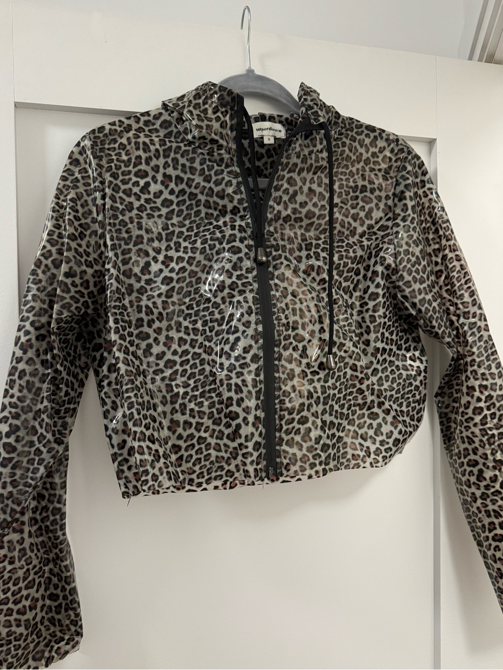 Superdown cropped rain coat